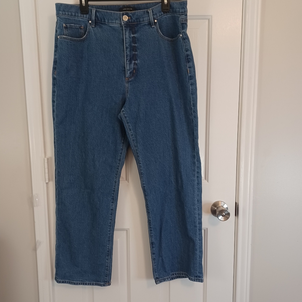 Ann Taylor Straight Denim Jeans Plus Sz 14